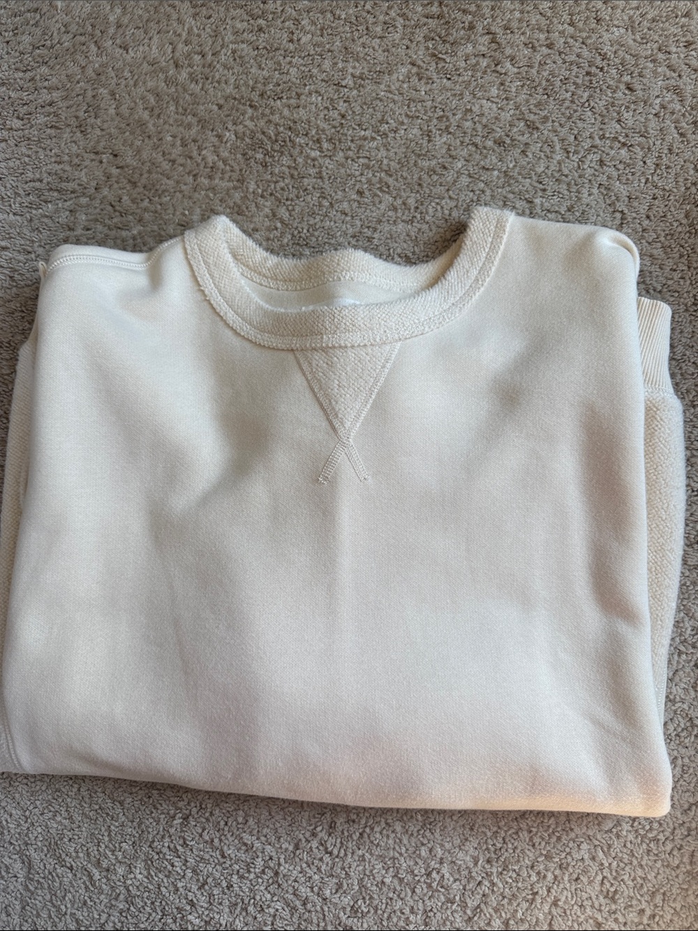 Aerie Go To Cream Crewneck Sweatshirt